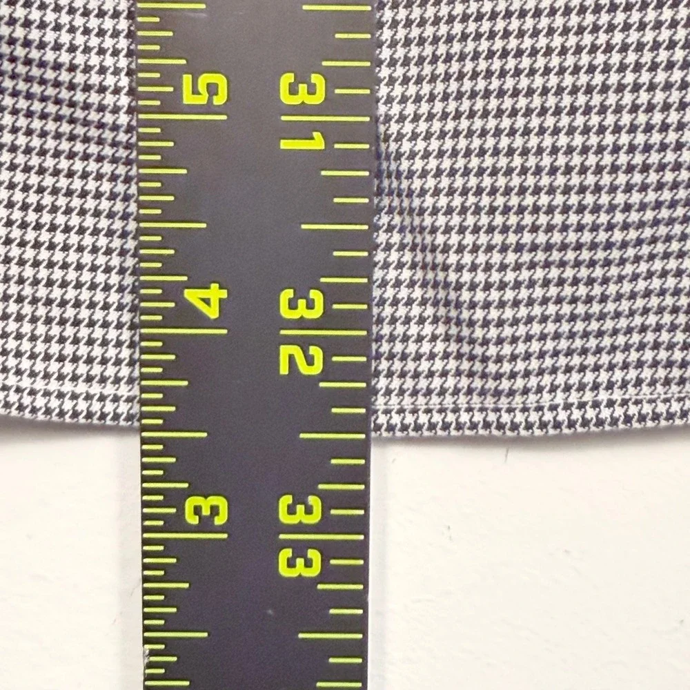 Polo Ralph Lauren Button Front Men XXL Black White Houndstooth Cotton Non-Iron